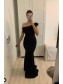 Long Black Mermaid One Shoulder Prom Dress Formal Evening Gowns 901302