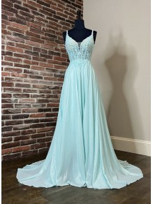 Long Blue Lace Prom Dress Formal Evening Gowns 901317 Long Blue Lace Prom Dress Formal Evening Gowns 901317