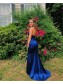 Long Royal Blue Two Pieces Prom Dress Formal Evening Gowns 901331