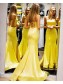 Elegant Long Yellow Mermaid Prom Dress Formal Evening Gowns 901332