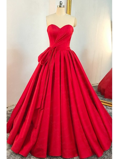 A-Line Sweetheart Long Red Prom Dress Formal Evening Gowns 901349