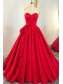 A-Line Sweetheart Long Red Prom Dress Formal Evening Gowns 901349
