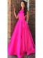 A-Line Long Satin Prom Dress Formal Evening Gowns 901350