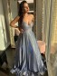 A-Line Lace Sparkle Long Prom Dress Formal Evening Gowns 901357