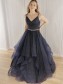A-Line Sparkle Tulle Long Prom Dress Formal Evening Gowns 901366