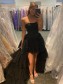 High Low Strapless Black Tulle Prom Dress Formal Evening Gowns 901369 High Low Strapless Black Tulle Prom Dress Formal Evening Gowns 901369