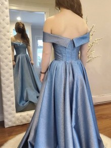 A-Line Sparkle Long Prom Dress Formal Evening Gowns 901372