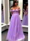 A-Line Off the Shoulder Tulle Prom Dresses Formal Evening Gowns 901382 A-Line Off the Shoulder Tulle Prom Dresses Formal Evening Gowns 901382