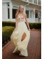 Long Yellow Embroidered Chiffon Prom Dress Formal Evening Gowns 901388
