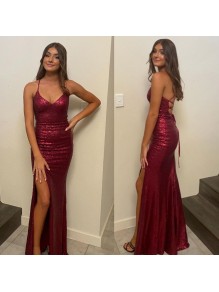 Elegant Spaghetti Straps Sequin Prom Dress Formal Evening Gowns 901397 Elegant Spaghetti Straps Sequin Prom Dress Formal Evening Gowns 901397