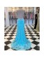 Elegant Mermaid Spaghetti Straps Lace Prom Dress Formal Evening Gowns 901405