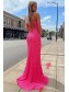 Elegant Spaghetti Straps Sequin Long Prom Dress Formal Evening Gowns 901406
