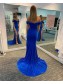 Long Royal Blue Mermaid Prom Dress Formal Evening Gowns 901411