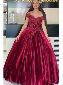Long Lace Off the Shoulder Ball Gown Prom Dress Formal Evening Gowns 901422 Long Lace Off the Shoulder Ball Gown Prom Dress Formal Evening Gowns 901422