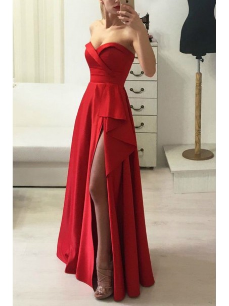 Long Red Sweetheart Prom Dress Formal Evening Gowns 901434