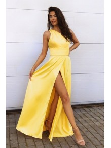 Long Yellow One Shoulder Prom Dress Formal Evening Gowns 901446 Long Yellow One Shoulder Prom Dress Formal Evening Gowns 901446