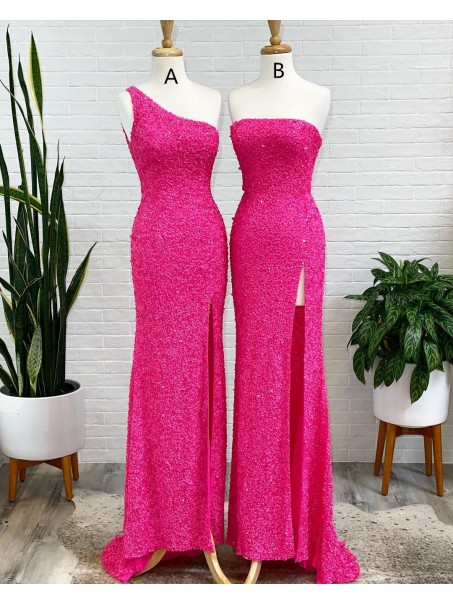 Long Simple Sequin Prom Dress Formal Evening Gowns 901448