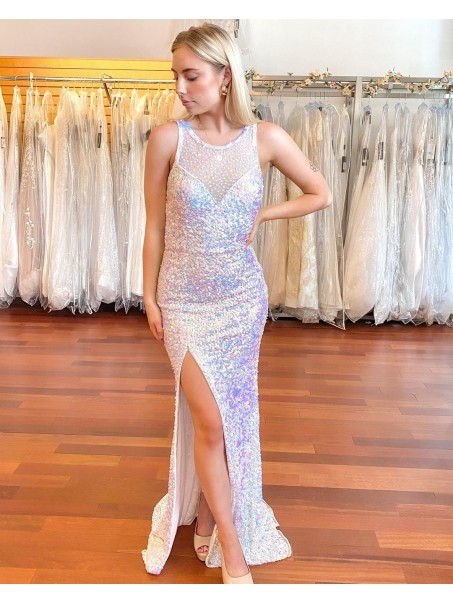 Long Mermaid Sequin Prom Dress Formal Evening Gowns 901449