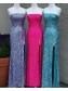 Long Royal Blue Strapless Sequin Prom Dress Formal Evening Gowns 901450