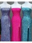 Long Royal Blue Strapless Sequin Prom Dress Formal Evening Gowns 901450