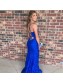 Long Royal Blue Mermaid Spaghetti Straps Lace Prom Dress Formal Evening Gowns 901453 Long Royal Blue Mermaid Spaghetti Straps Lace Prom Dress Formal Evening Gowns 901453