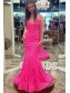 Elegant Mermaid Spaghetti Straps Lace Prom Dress Formal Evening Gowns 901455