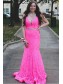 Elegant Mermaid Two Pieces Lace Prom Dress Formal Evening Gowns 901456