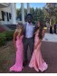 Long Pink Spaghetti Straps Sequin Prom Dress Formal Evening Gowns 901461
