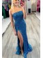 Sheath Strapless Long Prom Dress Formal Evening Gowns 901472