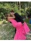 Long Pink Lace Prom Dress Formal Evening Gowns 901473