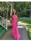Long Pink Lace Prom Dress Formal Evening Gowns 901473