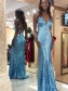 Long Blue Sequin Prom Dress Formal Evening Gowns 901475