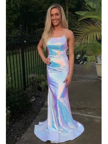Mermaid Spaghetti Straps Sparkle Prom Dress Formal Evening Gowns 901477 Mermaid Spaghetti Straps Sparkle Prom Dress Formal Evening Gowns 901477