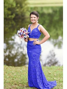 Long Royal Blue Lace Prom Dress Formal Evening Gowns 901478 Long Royal Blue Lace Prom Dress Formal Evening Gowns 901478