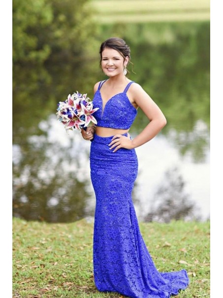 Long Royal Blue Lace Prom Dress Formal Evening Gowns 901478 Long Royal Blue Lace Prom Dress Formal Evening Gowns 901478