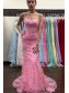 Long Pink Mermaid Lace Prom Dress Formal Evening Gowns 901482 Long Pink Mermaid Lace Prom Dress Formal Evening Gowns 901482