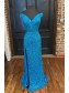 Long Royal Blue Off the Shoulder Sequin Prom Dress Formal Evening Gowns 901485
