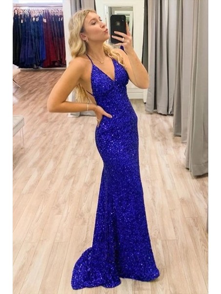 Long Royal Blue Sparkle Sequin Prom Dress Formal Evening Gowns 901487 Long Royal Blue Sparkle Sequin Prom Dress Formal Evening Gowns 901487