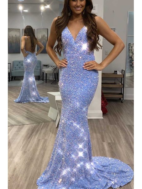 Long Sequin V Neck Prom Dress Formal Evening Gowns 901489 Long Sequin V Neck Prom Dress Formal Evening Gowns 901489