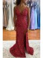Long Spaghetti Straps Sequin Prom Dress Formal Evening Gowns 901492