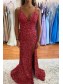 Long Spaghetti Straps Sequin Prom Dress Formal Evening Gowns 901492