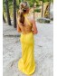 Long Yellow Beaded Prom Dress Formal Evening Gowns 901501