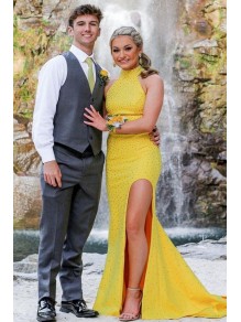 Long Yellow Beaded Prom Dress Formal Evening Gowns 901501 Long Yellow Beaded Prom Dress Formal Evening Gowns 901501
