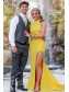 Long Yellow Beaded Prom Dress Formal Evening Gowns 901501
