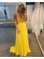 Long Yellow Chiffon Beaded Prom Dress Formal Evening Gowns 901520 Long Yellow Chiffon Beaded Prom Dress Formal Evening Gowns 901520