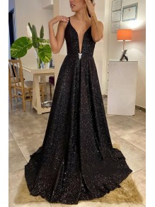 Long Black Sequin Prom Dresses Formal Evening Gowns 901533 Long Black Sequin Prom Dresses Formal Evening Gowns 901533