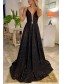 Long Black Sequin Prom Dresses Formal Evening Gowns 901533