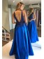 Long Royal Blue Beaded Prom Dresses Formal Evening Gowns 901535