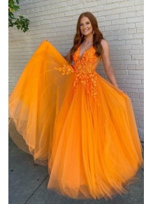 A-Line Tulle and Lace Prom Dresses Formal Evening Gowns 901536 A-Line Tulle and Lace Prom Dresses Formal Evening Gowns 901536