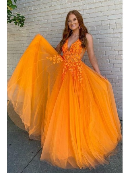 A-Line Tulle and Lace Prom Dresses Formal Evening Gowns 901536 A-Line Tulle and Lace Prom Dresses Formal Evening Gowns 901536